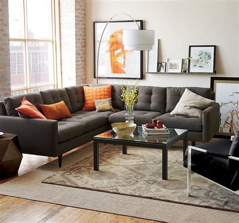 New Living Room Colors With Dark Grey Sofa For Small Space