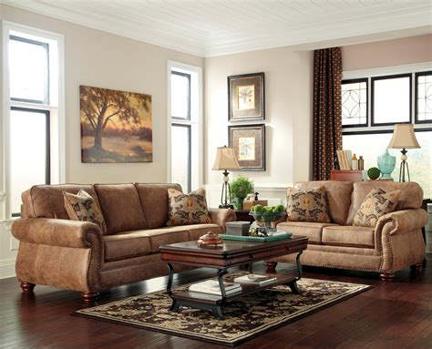 Ashley Mellwood Living Room Set 2pcs Walnut Color (646053835KIT) Buy