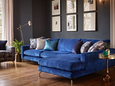 New Living Room Ideas With Blue Velvet Sofa Best References