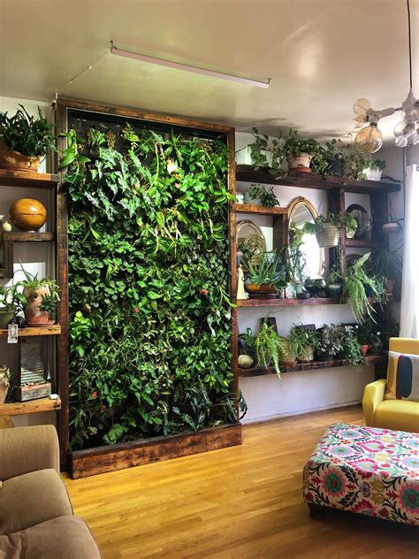 tropical indoor plant wall Interior Design Ideas