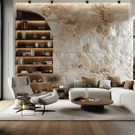 Living Room Interior Wall Stone Cladding