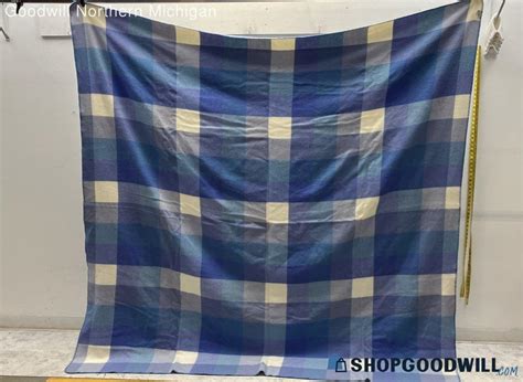 Ll Bean Blue Wool Blanket