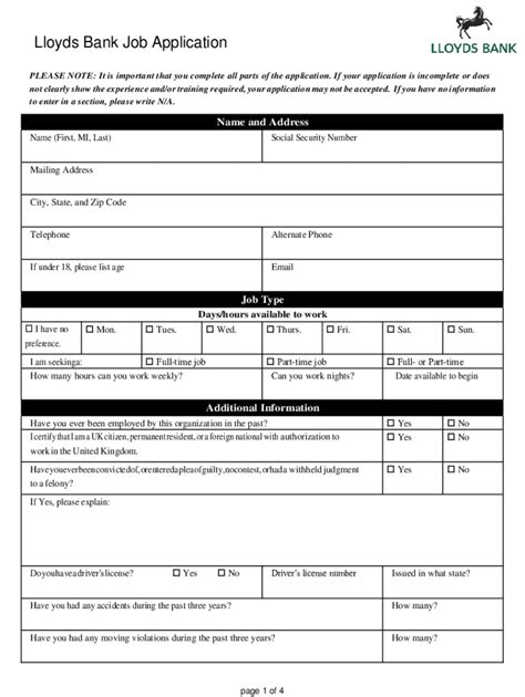 lloyds application form