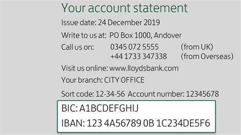 lloyds bank iban and swift code