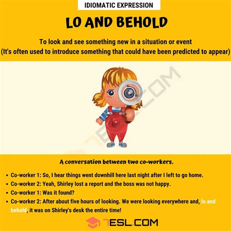 lo and behold meaning in english with example