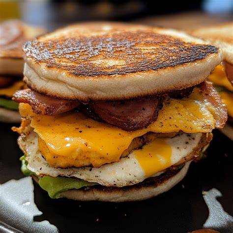 Cinnamon Swirl Loaded Breakfast Sandwich