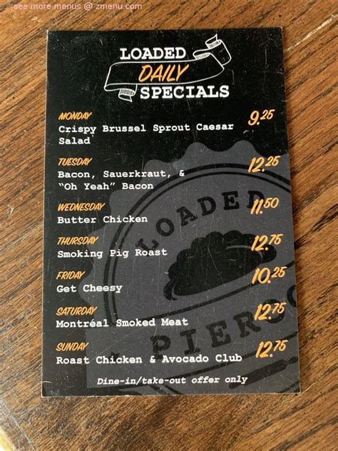 loaded pierogi menu