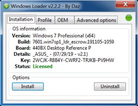 Loading Center Windows 7 Loader v1.8.4 โปรแกรม Activate Windows7