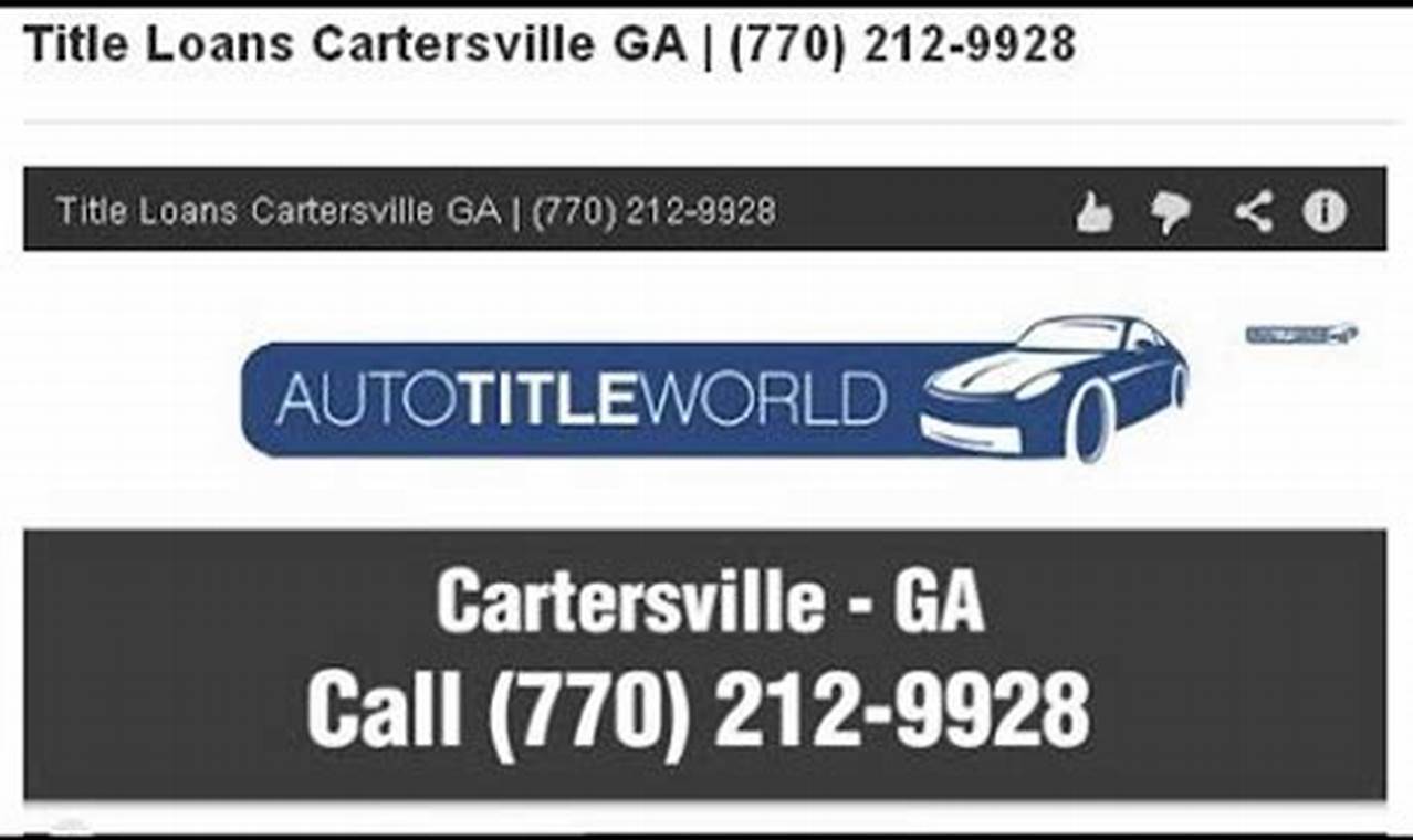 Loans Cartersville: Uncover Hidden Financial Opportunities