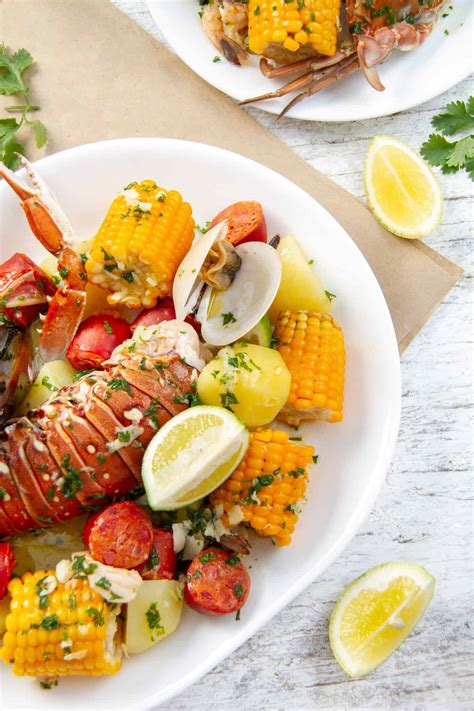 Steamed whole lobster