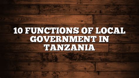 local government act tanzania