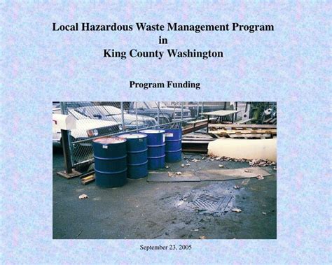Local Hazardous Waste Management Program King County