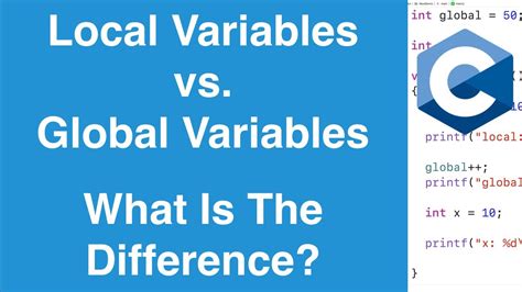 local variable and global variables in c programming