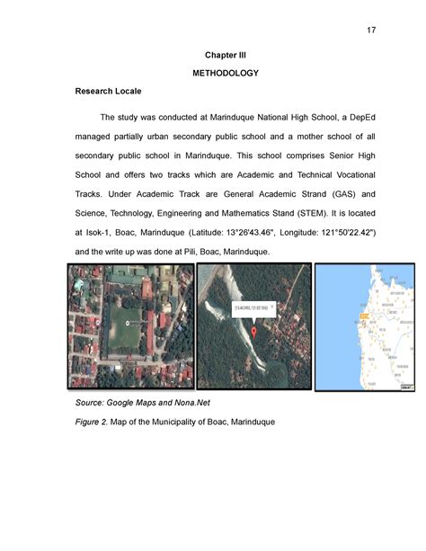 locale of the study example in research paper