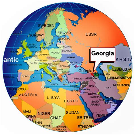 Location Of Georgia In World Map