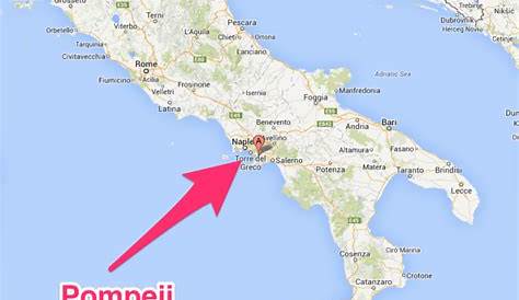 Location Of Pompeii Italy Map Alla Mia Famiglia E Amici. Pompei And Abbazia Di Montecassino