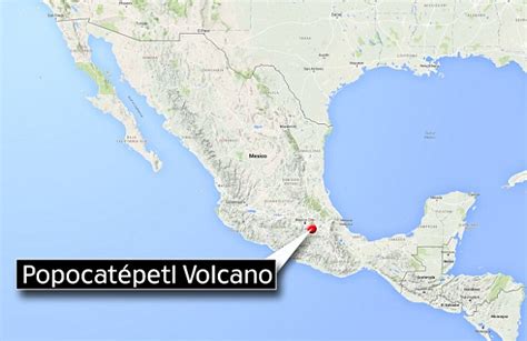 location of mexico's popocatepetl volcano