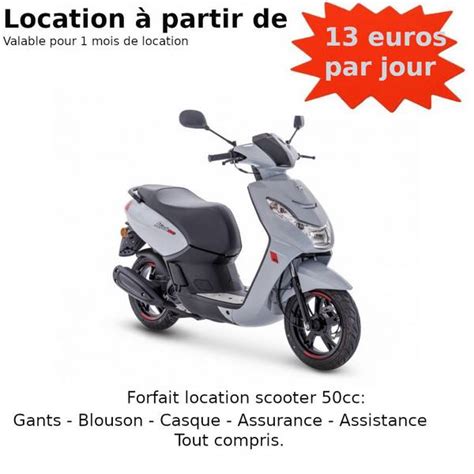 location scooter 50cc prix