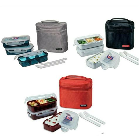 Lock & Lock Maroon Lunch Box Set 3 Pcs Buy Online at Best Price in