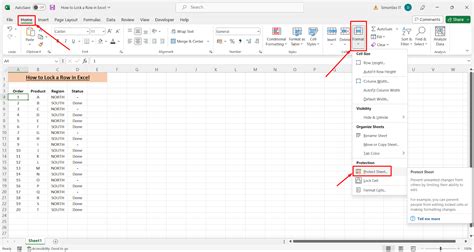 Lock A Row In Place Excel