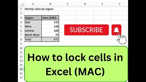 Lock Cell In Excel In Mac