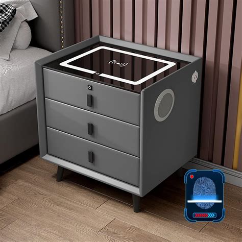 Lock Drawer Bedside Table