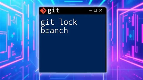 Lock Master Branch Git
