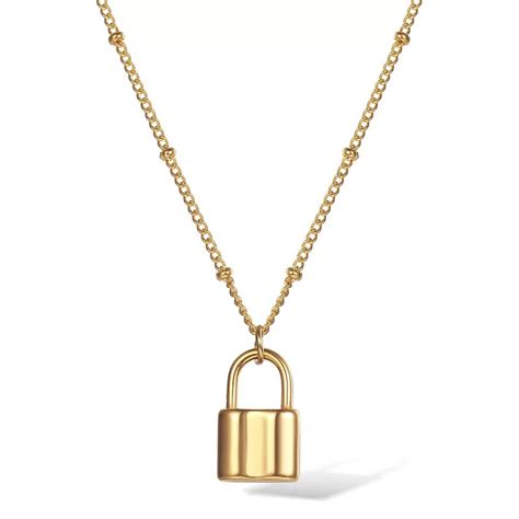 Lock Necklace Real Gold