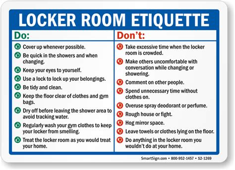 Locker Room Etiquette Rules