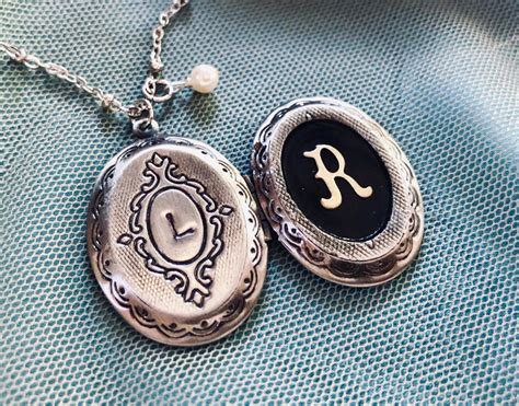 Locket Necklace With Initial