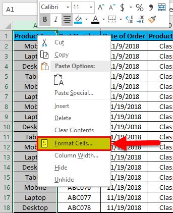 Locking A Column On Excel