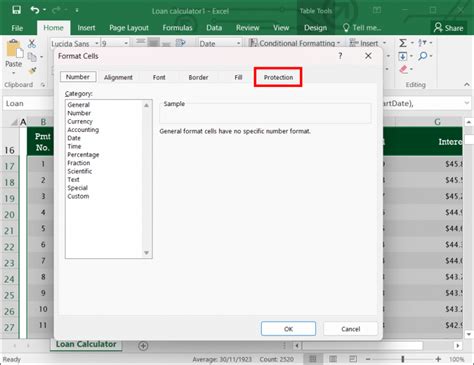 Locking Down Columns In Excel