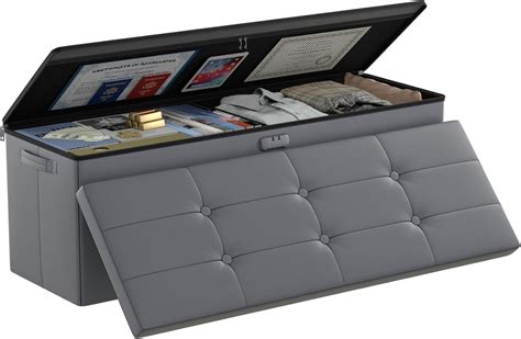Locking Storage Ottoman