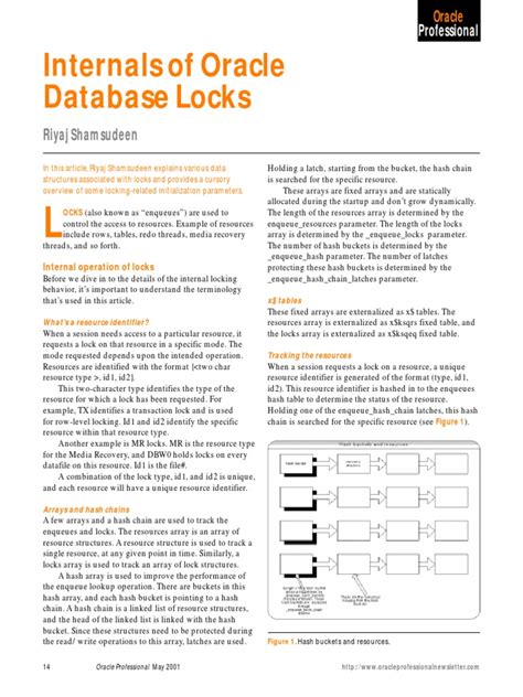 Locks In Oracle Database