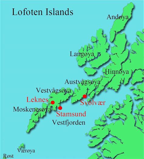 Lofoten, Norway Map Joe's Scuba Shack