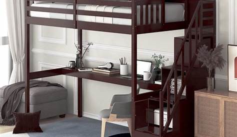 Foter Com Photos 338 White Loft Bed With Desk And