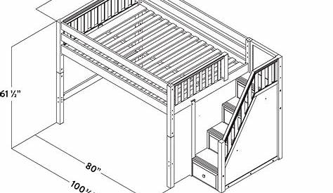 Loft Bed With Stairs Plans Free PDF Full Size Playhouse Download