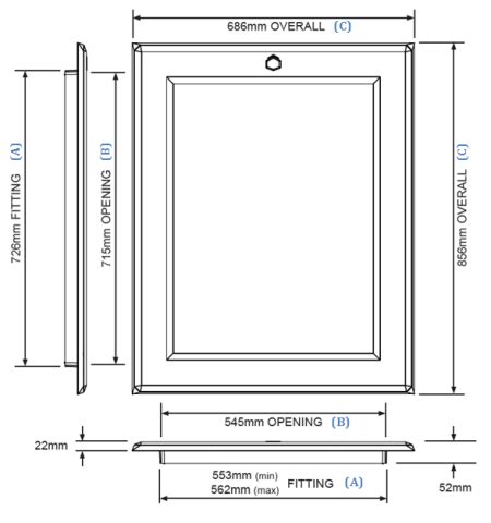loft hatch sizes