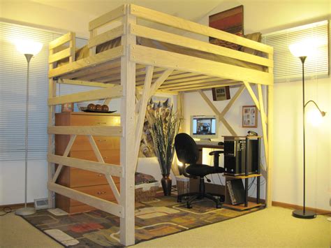 loft queen bed frame