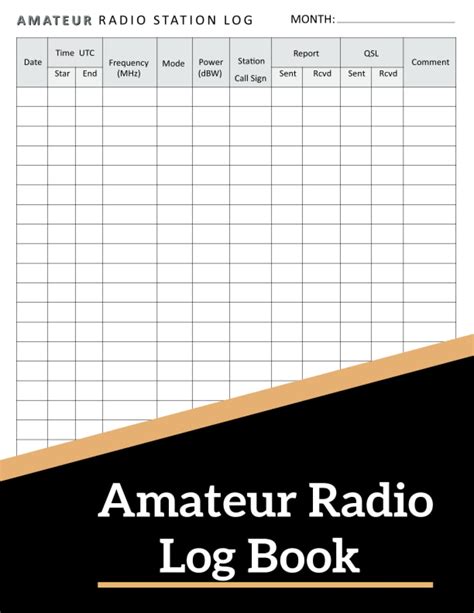 Ham radio log book Amateur radio log book Amateur Radio Operator