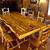log furniture dining table