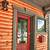 log home front door colors