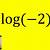log of a negative number