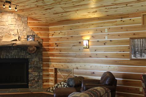 Check out this great interior! Siding using our Channel Rustic and an