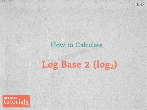 log base 2 formula excel