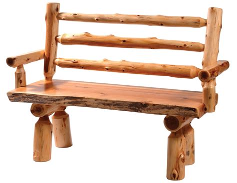 Log Bench With Back