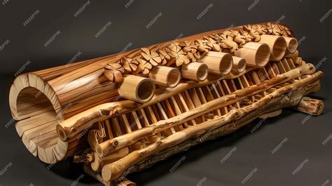 log bench with unique carvings