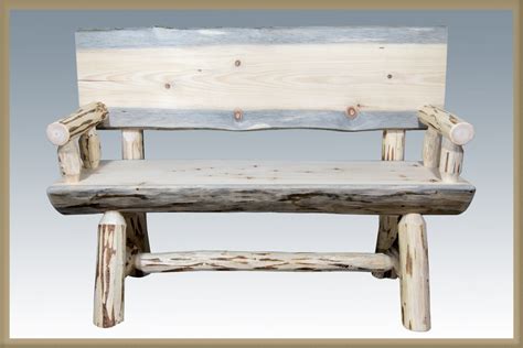 Log Benches With Backs