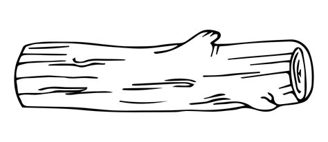 Log Black And White Clipart