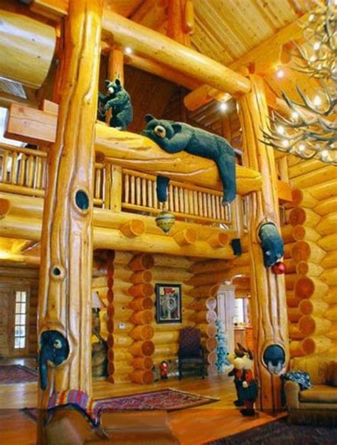 Log Cabin Bear Decor
